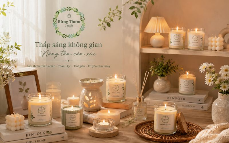 nến thơm trang trí nhà