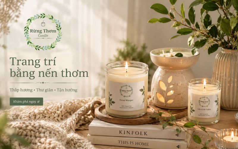 nến thơm trang trí decor nhà