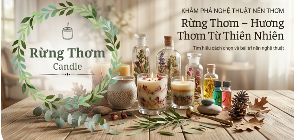 trang trí nến thơm